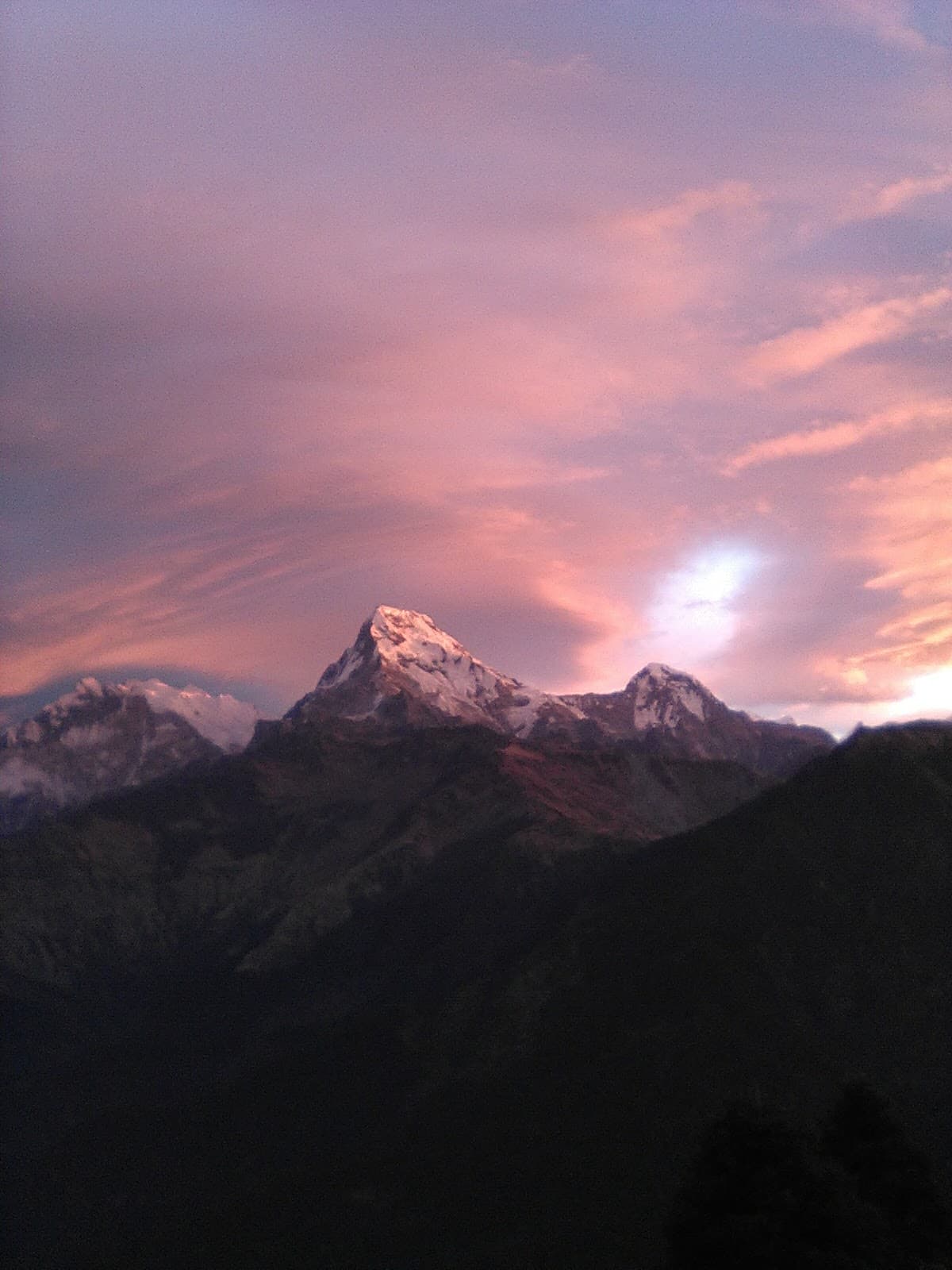 Beautiful sunrise from Pokhara (Sarangkot)