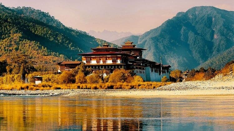 Beautiful Monastery near Punakha Valley