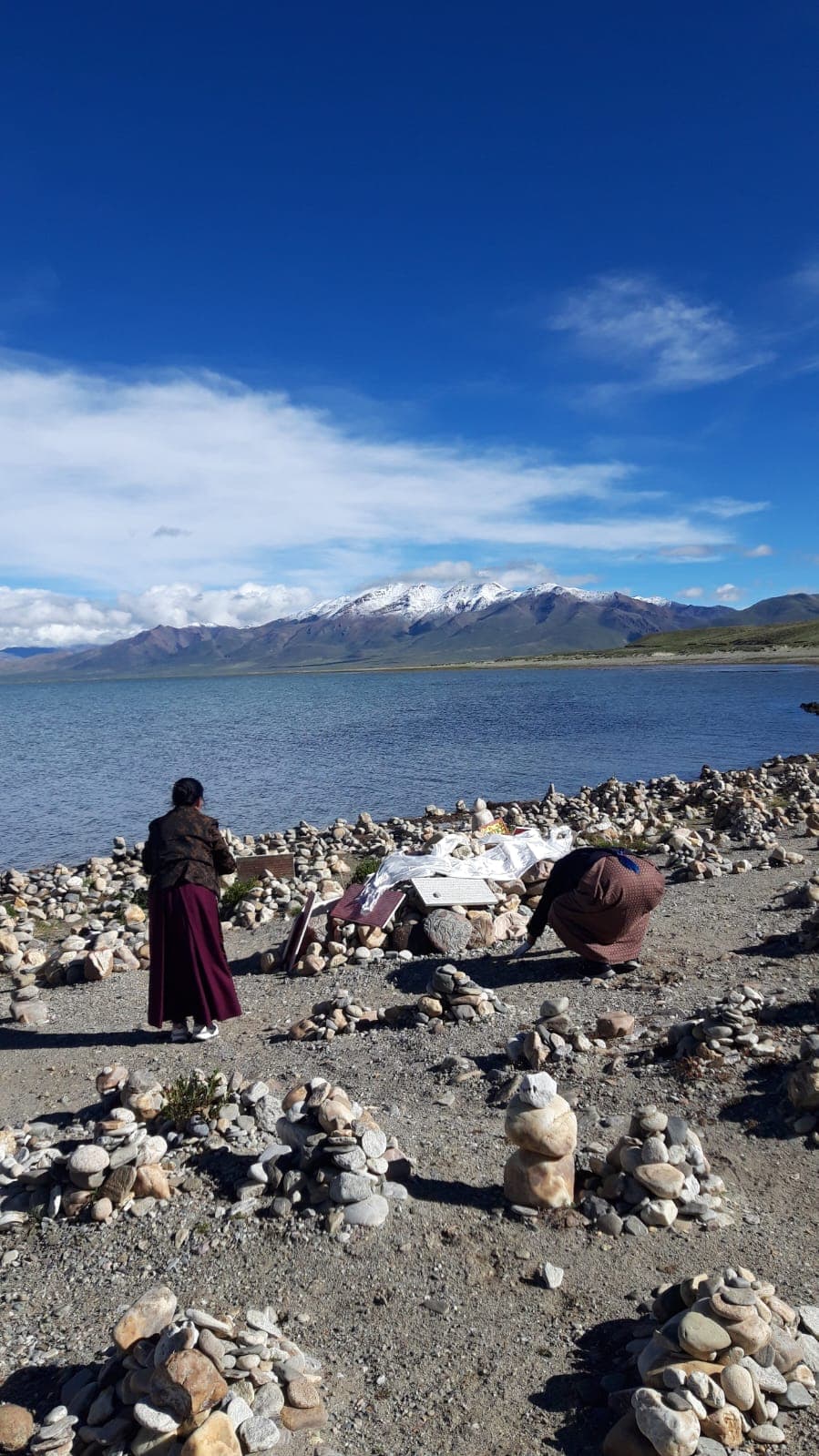 Mansaroval Lake with Mt. Kailash in background