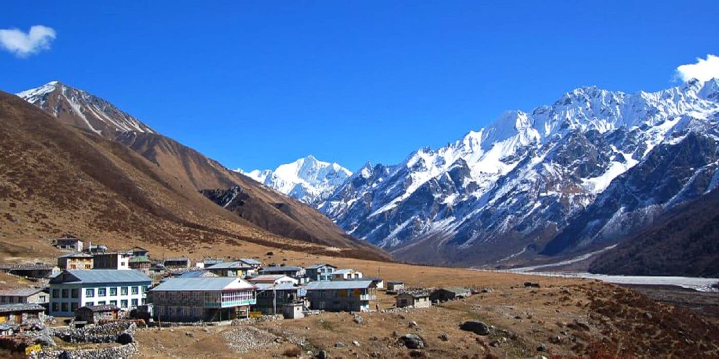 Kyanjin Gompa village in the Langtang valley